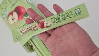 올바이오 [쿠팡 구매] 유기농 애플사이다비니거 애사비 스틱 15p, 300g, 1개 — 5점을 준 리뷰어가 2025년 1월 올린 사용 사진
