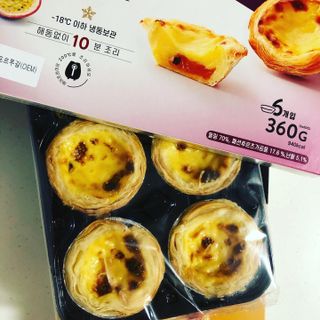 디앙뜨 포르투갈 에그타르트 오리지널 맛+패션후르츠 맛 중 택1 — 5점을 준 리뷰어가 2021년 7월 올린 사용 사진