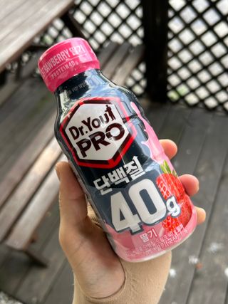 닥터유 프로 단백질드링크 40g 딸기 — 5점을 준 리뷰어가 2025년 7월 올린 사용 사진