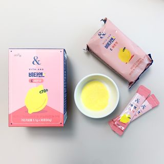 비타앤C 레몬맛, 망고맛 — 5점을 준 리뷰어가 2021년 4월 올린 사용 사진