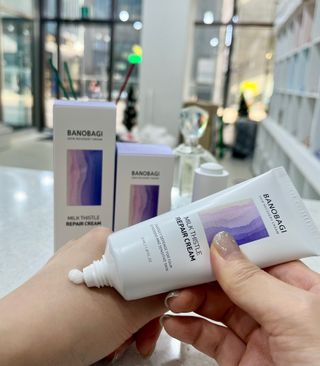 바노바기 코스메틱 바노바기 밀크 씨슬 리페어 세럼 30ml & 크림 50ml — 4점을 준 리뷰어가 2024년 5월 올린 사용 사진