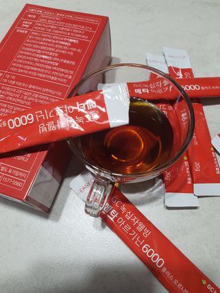 메타아르기닌 GC녹십자웰빙 메타 아르기닌 6000 플러스 오르니틴 — 5점을 준 리뷰어가 2022년 6월 올린 사용 사진