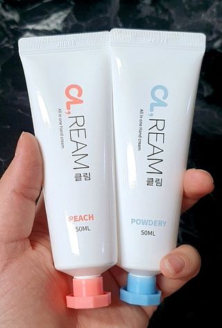 클림 9월 28일, 출시 손 세정의 번거로움을 없앤 핸드크림 — 5점을 준 리뷰어가 2021년 1월 올린 사용 사진
