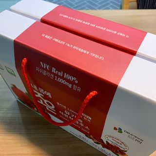 농업회사법인조은 유기농 석류 NFC 착즙주스 70ml 30포 — 5점을 준 리뷰어가 2021년 10월 올린 사용 사진