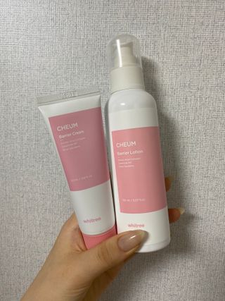 화이트리 채움 베리어 로션, 베리어 크림 세트 — 5점을 준 리뷰어가 2021년 1월 올린 사용 사진