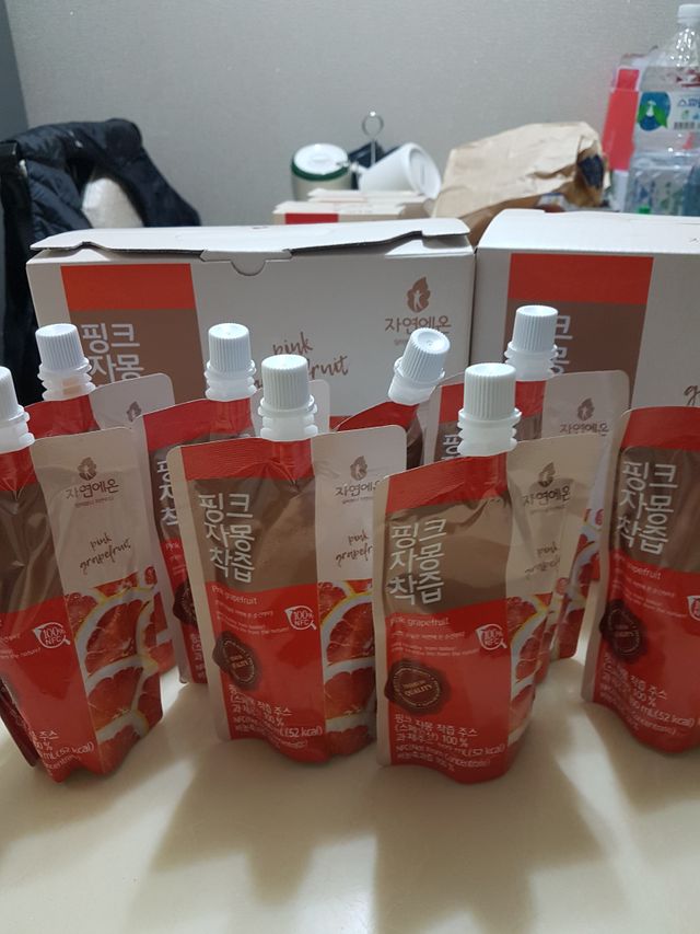 자연에온 핑크 자몽 착즙 100mL 10개입 2BOX 리뷰 사진