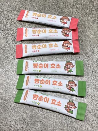 아이비웰니스 빵순이 식탁 위의 필수템! 빵순이 효소 키위맛 100포 + 석류맛 14포 (총 114포) — 5점을 준 리뷰어가 2023년 1월 올린 사용 사진
