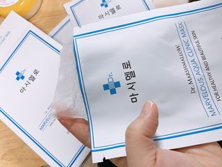 닥터마시멜로 닥터마스멜로 마블러스 아쿠아 클리닉 마스크 — 5점을 준 리뷰어가 2021년 3월 올린 사용 사진