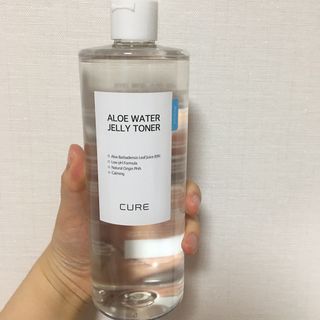 김정문알로에 큐어 큐어 알로에 워터 젤리 토너 500ml — 5점을 준 리뷰어가 2021년 4월 올린 사용 사진