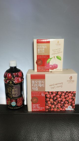 자연에온 몽모랑시 타트체리 3종 세트 구성 - 저분자콜라겐젤리, NFC 착즙주스 — 5점을 준 리뷰어가 2021년 7월 올린 사용 사진