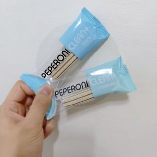 페페로니 2종 세트 클린플러스 덴탈껌 치킨+덕 — 5점을 준 리뷰어가 2021년 8월 올린 사용 사진