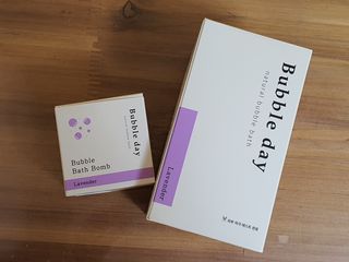 버블데이 아로마/과일 거품 입욕제 — 5점을 준 리뷰어가 2021년 7월 올린 사용 사진