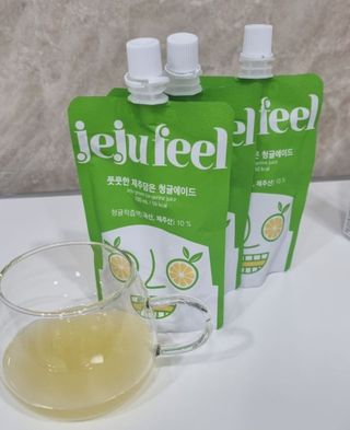 JEJUFEEL 풋풋한 제주담은 청귤에이드 — 5점을 준 리뷰어가 2022년 9월 올린 사용 사진