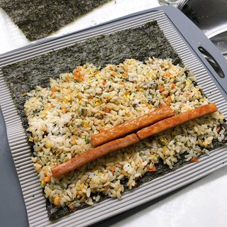 해풀잎 누구나 김밥*1ea [(혼합야채 35g *1ea,  김밥김 (5g, 5ea),  양념간장 (6g, 5ea), 참기름(5g, 2ea)] — 5점을 준 리뷰어가 2022년 7월 올린 사용 사진