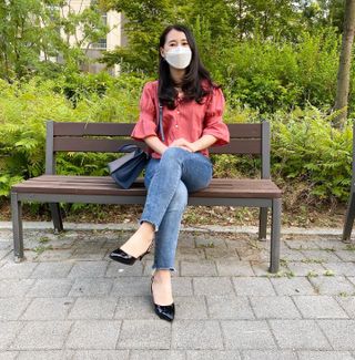 비클리프 여성 성수동 수제화 에나멜 구두 슬링백 7cm — 5점을 준 리뷰어가 2022년 6월 올린 사용 사진