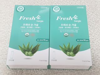 에프에이치아이코리아 Fresh순 프로폴리스 무알콜 일회용 가글 11ml 10개입 — 5점을 준 리뷰어가 2021년 4월 올린 사용 사진