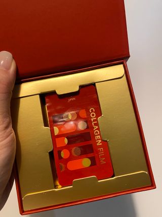 프리마인 귀족의 콜라겐, 92배 흡수율. 럭셔리 프리미엄 셀라브 콜라겐필름 30매 — 3.5점을 준 리뷰어가 2021년 10월 올린 사용 사진