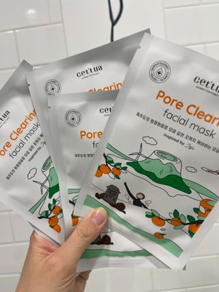 세뚜아(Cettua) [세뚜아] 포어 클리어링 마스크 Cettua Pore Clearing facial mask 5매 — 3.5점을 준 리뷰어가 2024년 3월 올린 사용 사진