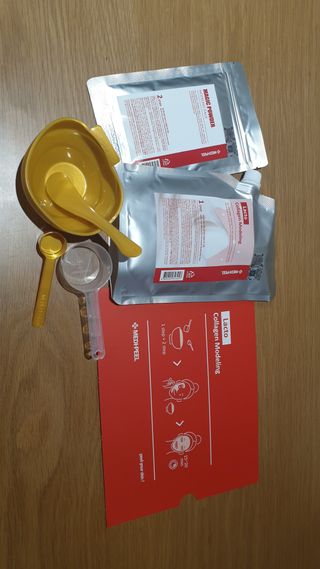 메디필 레드 락토 콜라겐 모델링 팩 — 5점을 준 리뷰어가 2021년 3월 올린 사용 사진