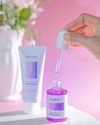 바노바기 코스메틱 바노바기 밀크 씨슬 리페어 세럼 30ml & 크림 50ml — 4.5점을 준 리뷰어가 2024년 6월 올린 사용 사진