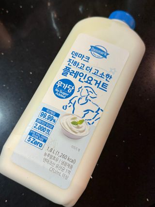 *구매평_[덴마크] 진하고 더 고소한 무가당 플레인 요거트 1.8L — 5점을 준 리뷰어가 2025년 10월 올린 사용 사진