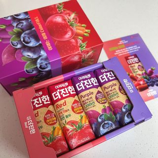 [롯데칠성] 야채듬뿍 더'진한 [롯데칠성] 야채는 이제 COLORFULL! 야채듬뿍  더 진한 레드 4개 +퍼플 4개 (총 8개) — 4점을 준 리뷰어가 2023년 6월 올린 사용 사진
