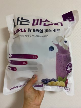 수플먼트 나는 마신닭!! 닭가슴살 주스키트, 먹기 힘들었던 닭가슴살 이제는 마시자 — 5점을 준 리뷰어가 2023년 3월 올린 사용 사진