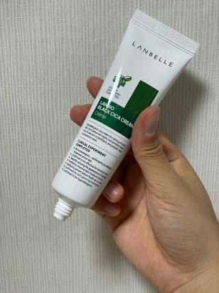 랑벨 랑바이오 블랙 시카 크림 50ml(블랙비 프로폴리스, 시카 4종, 판테놀 10 함유) — 5점을 준 리뷰어가 2022년 5월 올린 사용 사진