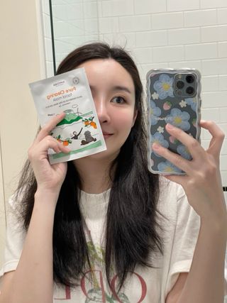 세뚜아(Cettua) [세뚜아] 포어 클리어링 마스크 Cettua Pore Clearing facial mask 5매 — 3.5점을 준 리뷰어가 2024년 3월 올린 사용 사진