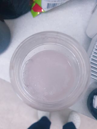 [슬림드랍 석류맛] 건기식 다이어트 보조제 겸 비타민 — 4점을 준 리뷰어가 2022년 1월 올린 사용 사진