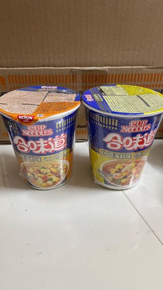 NISSIN 닛신 컵누들  4종 - 씨푸드오리지날, 씨푸드 스파이시, 씨푸드 커리, 씨푸드 XO소스 — 2.5점을 준 리뷰어가 2022년 12월 올린 사용 사진