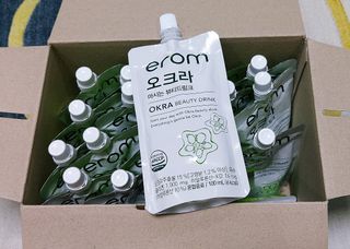 [이롬] 오크라 마시는 뷰티드링크 100mL x 20입 — 5점을 준 리뷰어가 2022년 7월 올린 사용 사진