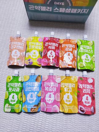 참앤들황토농원 10가지 맛, 입맛대로 스페셜하게~ 가볍게 한 포 땡! 곤약젤리 스페셜 패키지 130ml x 30포 — 5점을 준 리뷰어가 2022년 12월 올린 사용 사진