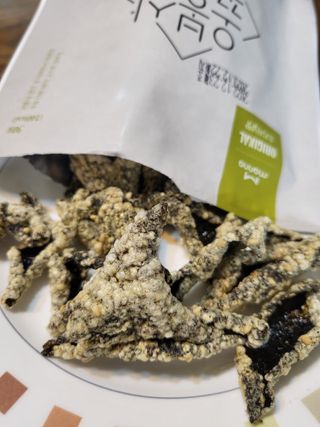 오봉산꽃부각 [만나식품] 오봉산 꽃부각 3가지 맛(오리지널, 새우맛, 매운고추맛) — 5점을 준 리뷰어가 2022년 12월 올린 사용 사진