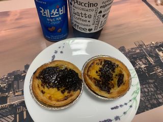디앙뜨 포르투갈 에그타르트 오리지널 맛+패션후르츠+초콜릿타르트 맛 중 택1 — 5점을 준 리뷰어가 2021년 8월 올린 사용 사진