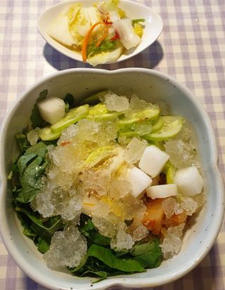 셰프애찬 단호박 백김치 1kg — 4점을 준 리뷰어가 2022년 10월 올린 사용 사진