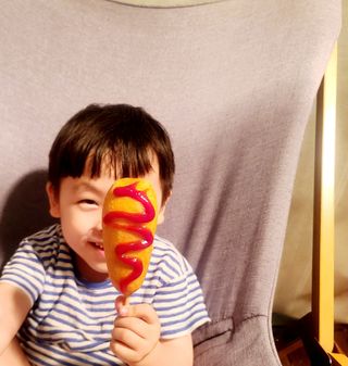 오마뎅 한우핫도그 — 4점을 준 리뷰어가 2021년 7월 올린 사용 사진