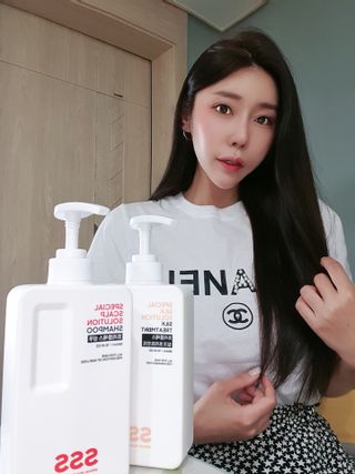 트리플에스 탈모 샴푸 580ml + 실크 트리트먼트 580ml — 5점을 준 리뷰어가 2021년 5월 올린 사용 사진
