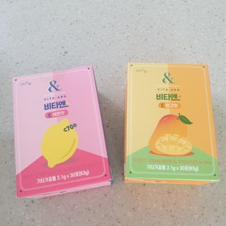 비타앤C 레몬맛, 망고맛 — 5점을 준 리뷰어가 2021년 4월 올린 사용 사진