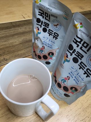 국민바이오 약콩두유 — 3.5점을 준 리뷰어가 2022년 6월 올린 사용 사진