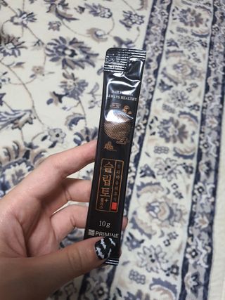 프리마인 자체 기업부설 연구소에서 찾아낸 건강한 수면의 비밀.  슬립토 플러스 30포 — 5점을 준 리뷰어가 2021년 10월 올린 사용 사진