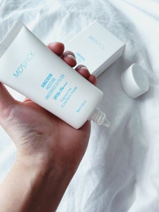 엠디스픽 무향자차 수분 선크림 PSF50+ PA++++ 50ml — 5점을 준 리뷰어가 2023년 3월 올린 사용 사진