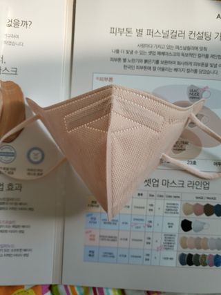애니가드 셋업메베마스크 (대형 4컬러 + 중형 4컬러) — 5점을 준 리뷰어가 2022년 4월 올린 사용 사진