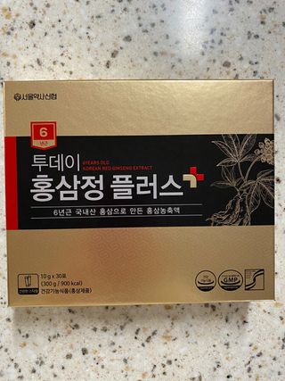 서울약사신협_투데이홍삼정플러스스틱_10g x 30포 — 5점을 준 리뷰어가 2020년 12월 올린 사용 사진