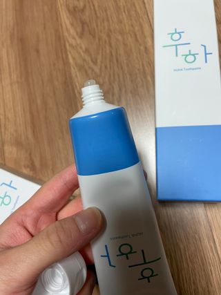 [심폐소생소] 무불소 임산부 천연 치약 — 5점을 준 리뷰어가 2021년 11월 올린 사용 사진