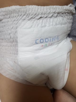 쿠잉 에어드라이  풀커버 팬티기저귀 (L/XL/XXL/XXXL) 1팩 — 5점을 준 리뷰어가 2023년 2월 올린 사용 사진