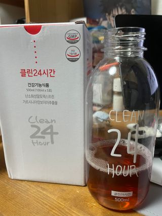 클린24시간 1BOX(5포) + 전용보틀(500ml) — 4.5점을 준 리뷰어가 2023년 8월 올린 사용 사진