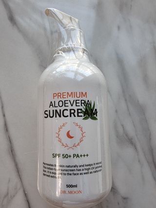 [닥터문] 프리미엄 알로에베라 선크림 500ml — 5점을 준 리뷰어가 2022년 5월 올린 사용 사진