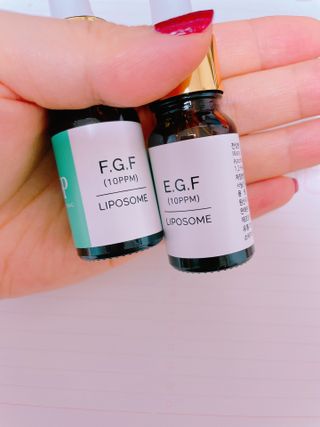 랑팡 EGF+FGF 10ppm 리포좀 앰플 원액 10ml — 5점을 준 리뷰어가 2021년 10월 올린 사용 사진