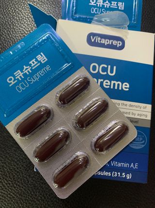 뉴트리션팩토리 비타프렙 오큐슈프림 루테인 오메가3 1050mg — 4점을 준 리뷰어가 2021년 8월 올린 사용 사진